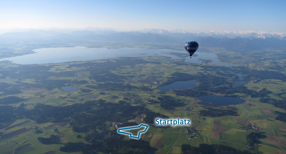 Balloon flight ride Germany Bavaria Alps